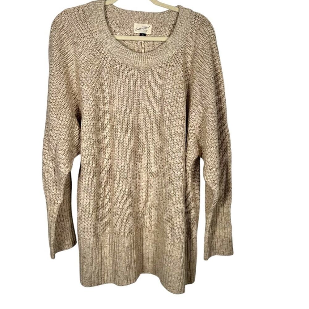 Universal Thread Beige Tan Knit Pullover Sweater … - image 1